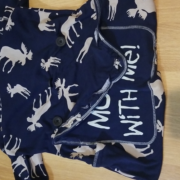Lazy One blue moose print onesie mens/ unisex XS EUC - Picture 12 of 12